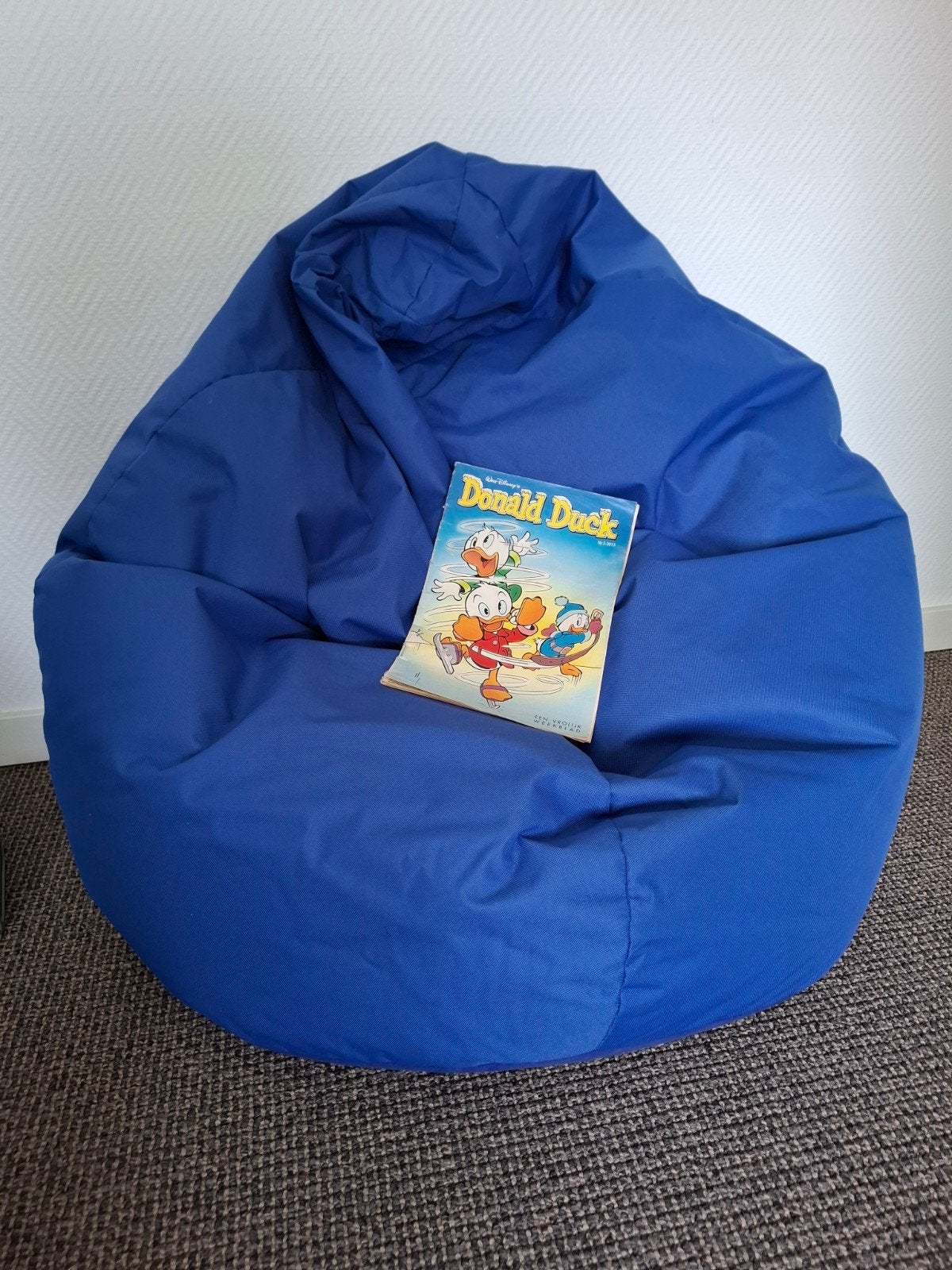 Stoere blauwe zitzak - Vlekkeloos en uit rookvrij huis, Ophalen, Gebruikt, Blauw, Zitzak