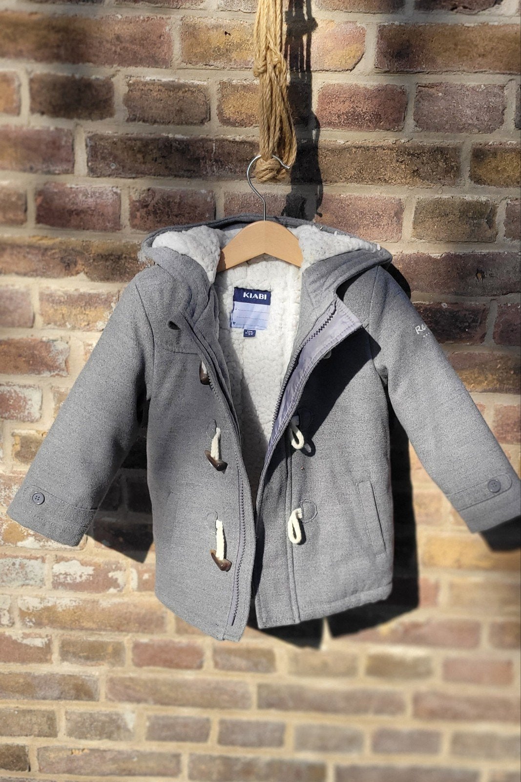 Kiabi Duffle Coat Grijs - Warme winter jas, Ophalen of Verzenden, Zo goed als nieuw, Kiabi