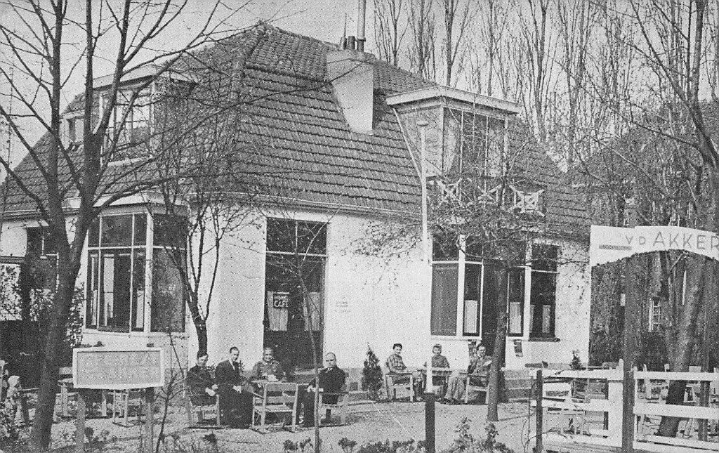 Overschie - café restaurant M. v.d. Akker R. Rijweg, Ophalen of Verzenden, 1920 tot 1940, Ongelopen, Zuid-Holland