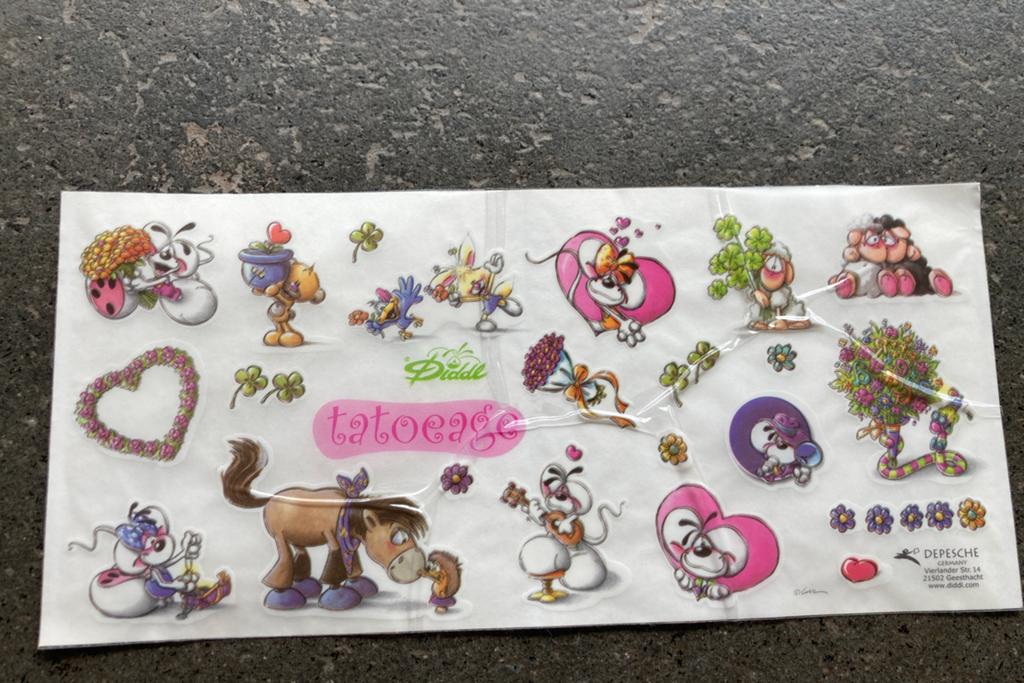 Nieuw - Diddl tatoeages, Verzamelen, Diddl, Ophalen of Verzenden, Verschillende figuren, Nieuw, Overige typen