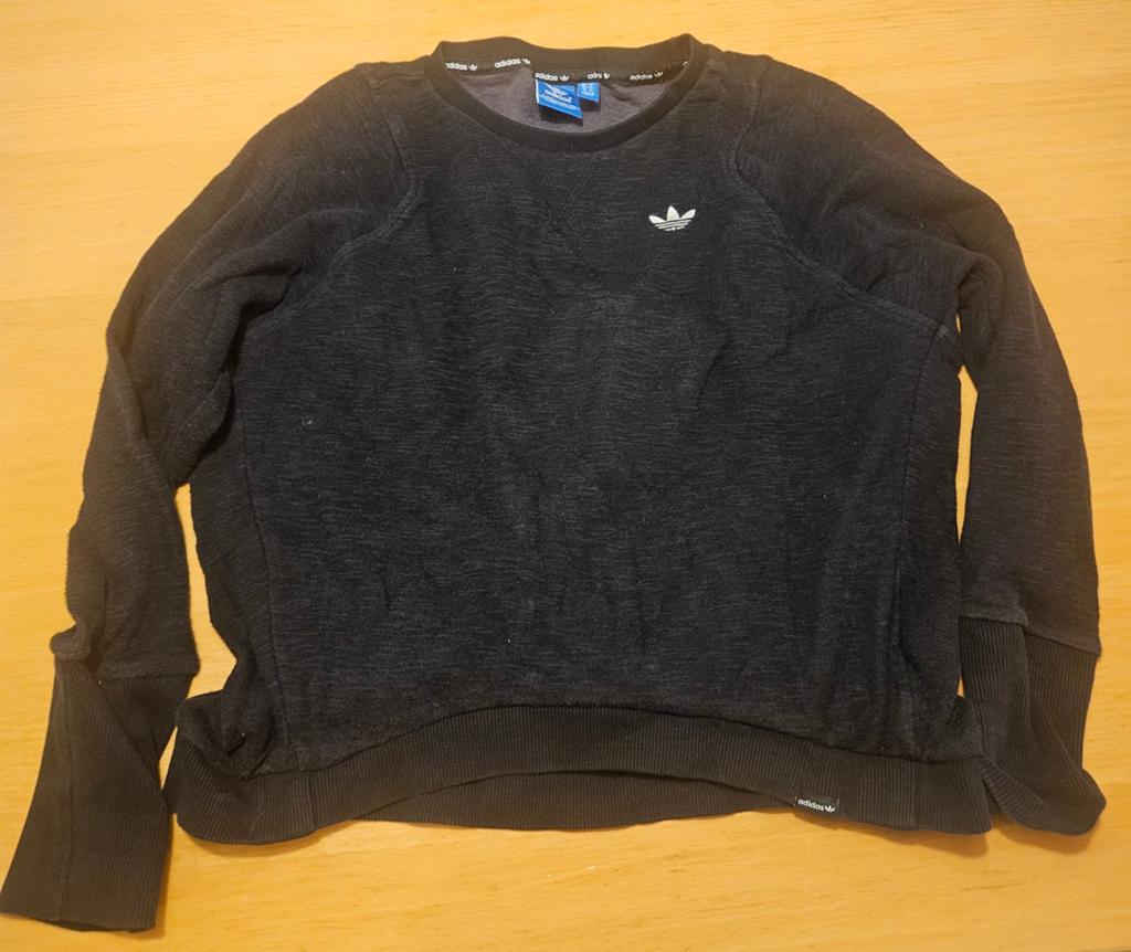 Adidas vintage sweater, Zwart, Maat 36 (S), Gedragen, Verzenden