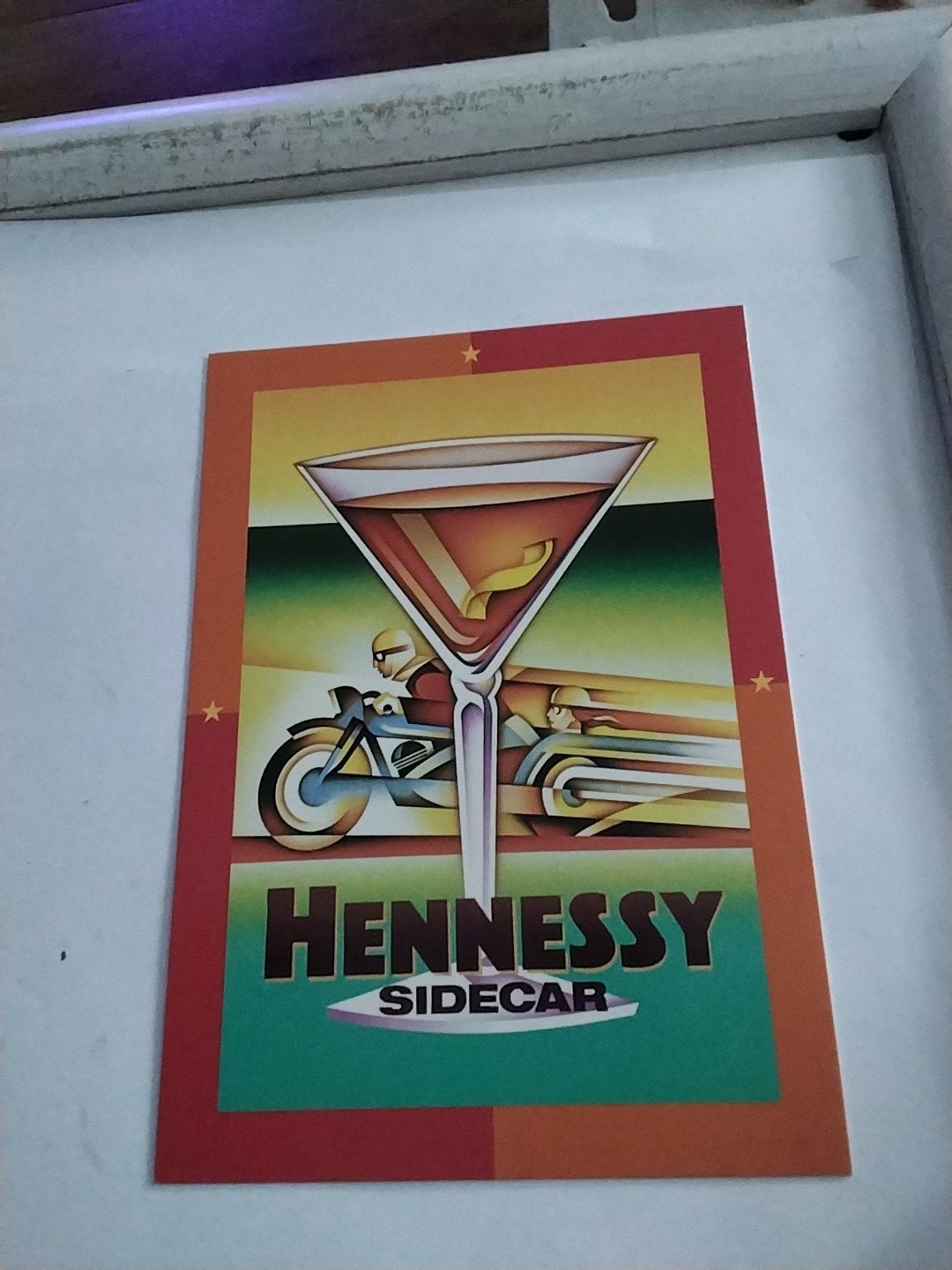 Hennessy Sidecar Go Card Postcard - Cognac Advertentie, Ophalen of Verzenden, 1980 tot heden, Ongelopen