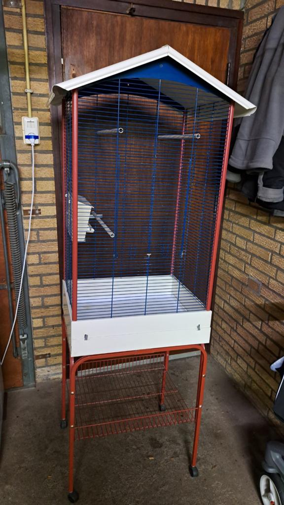 Mooie vogelkooi, Dieren en Toebehoren, Ophalen of Verzenden, Gebruikt, Metaal, Vogelkooi
