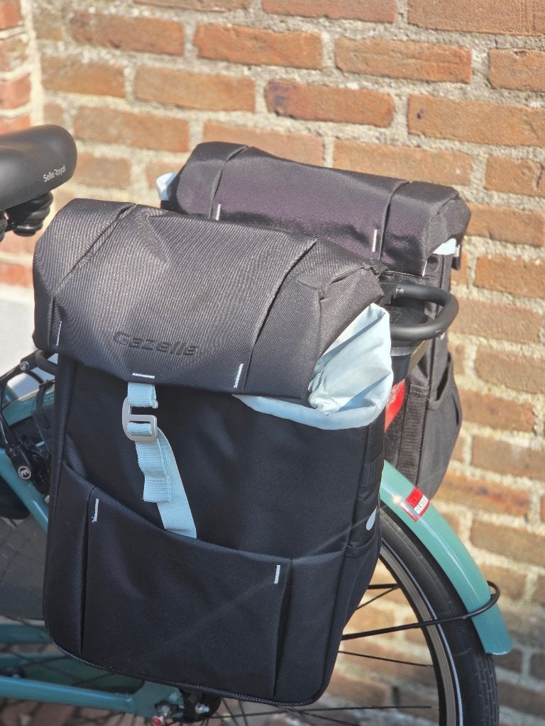Gazelle Dubbele Fietstas - MIK Systeem - 37 Liter, Ophalen of Verzenden, Zo goed als nieuw, Gazelle