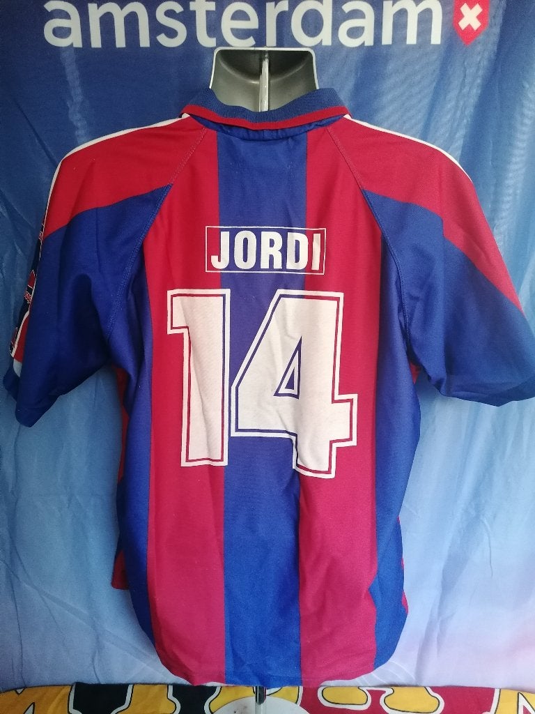 Barcelona 1994-95 fanshop shirt maat L Jordi 14 Rogers, Maat M, Ophalen of Verzenden, Gebruikt, Shirt