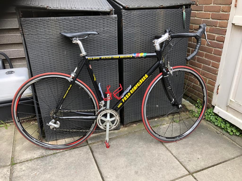 Racefiets“ fred rompelberg” 16 versn. Alum/ carbon 56 cm, 28 inch, Gebruikt, Aluminium, 15 tot 20 versnellingen