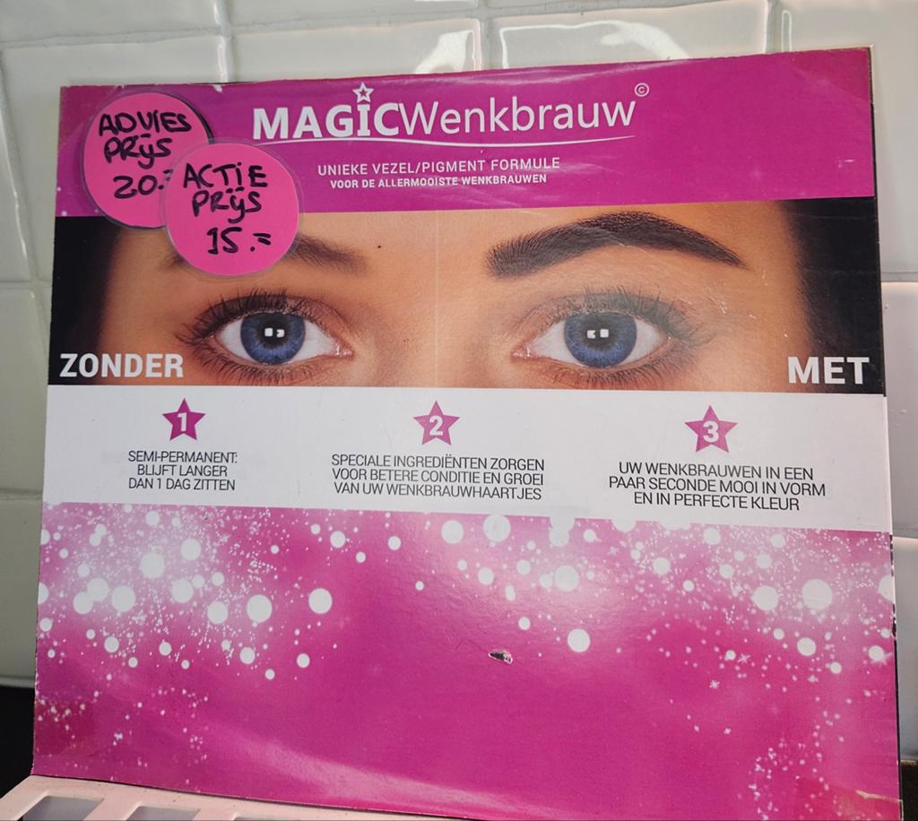 Magic Wenkbrauw Poeder - Semi-permanent in 3 kleuren, Ophalen of Verzenden, Nieuw, Ogen, Make-up