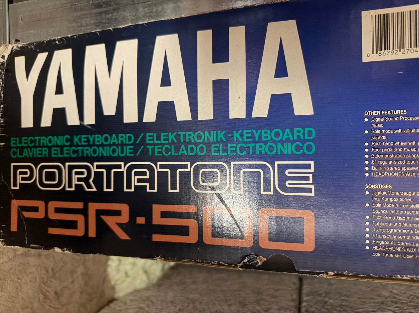 Yamaha Portatone PSR-500 Keyboard, Ophalen, 61 toetsen, Gebruikt, Midi-aansluiting