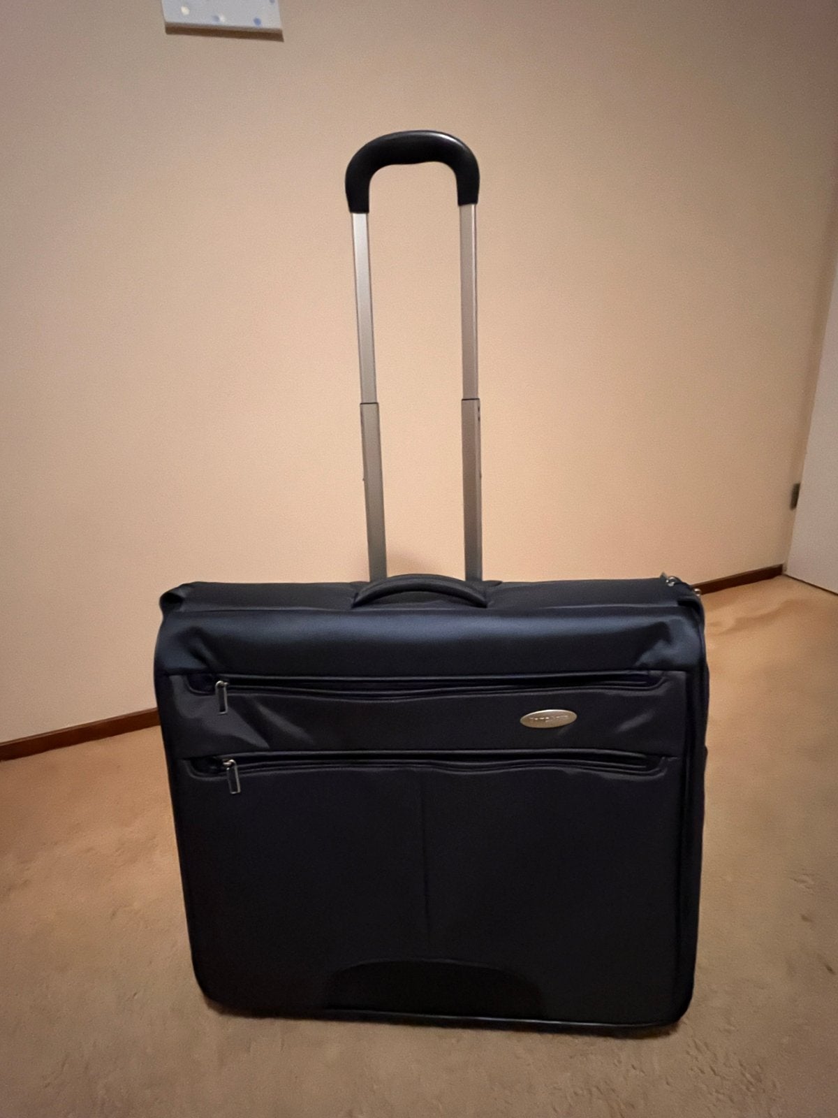 Samsonite kledingtas op wieltjes - Blauw, Ophalen, 30 cm of meer, Gebruikt, Blauw
