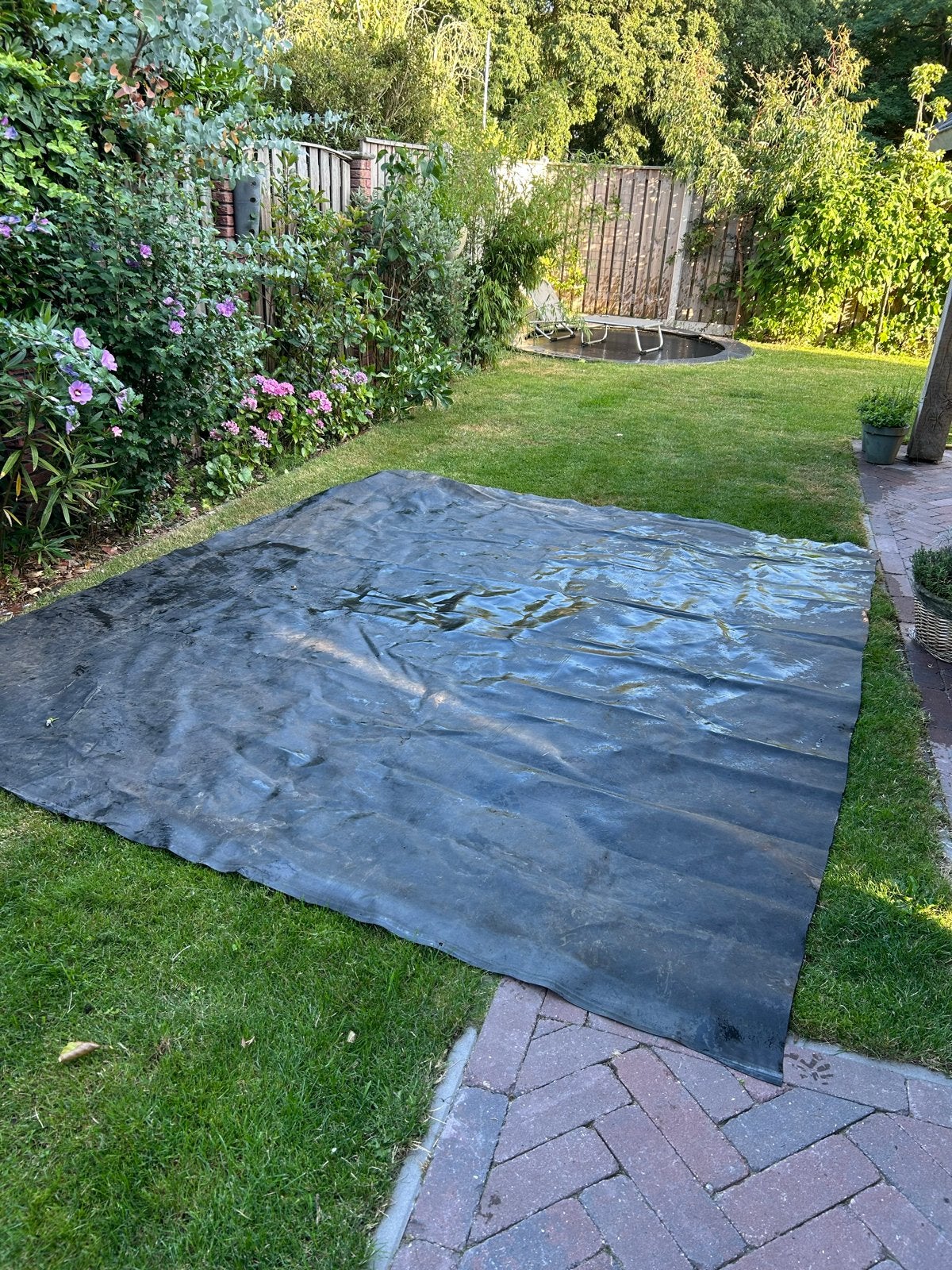 Epdm folie 3x3,5 meter - Slechts 1 week gebruikt, Ophalen of Verzenden, Zo goed als nieuw, 10 tot 15 m², Folie