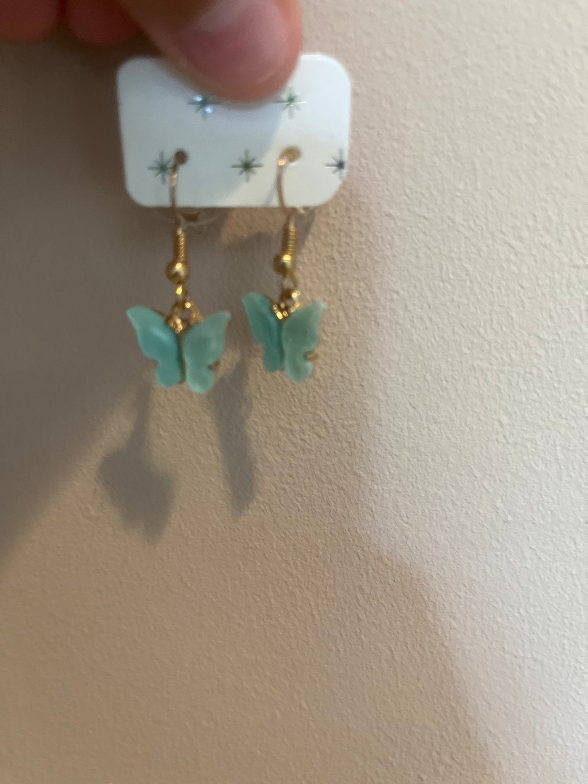 Leuke vlinder oorbellen, Overige materialen, Hangers, Blauw, Nieuw