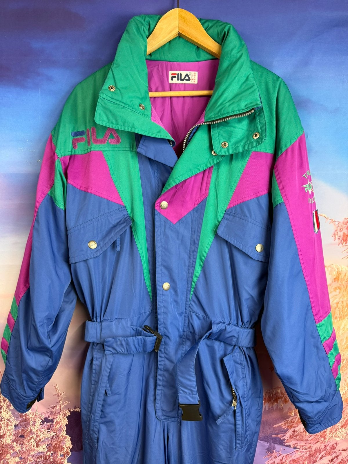 Vintage Fout Skipak van Fila ‘Alberto Tomba’ maat 46 / S, Ophalen of Verzenden, Zo goed als nieuw, Pak