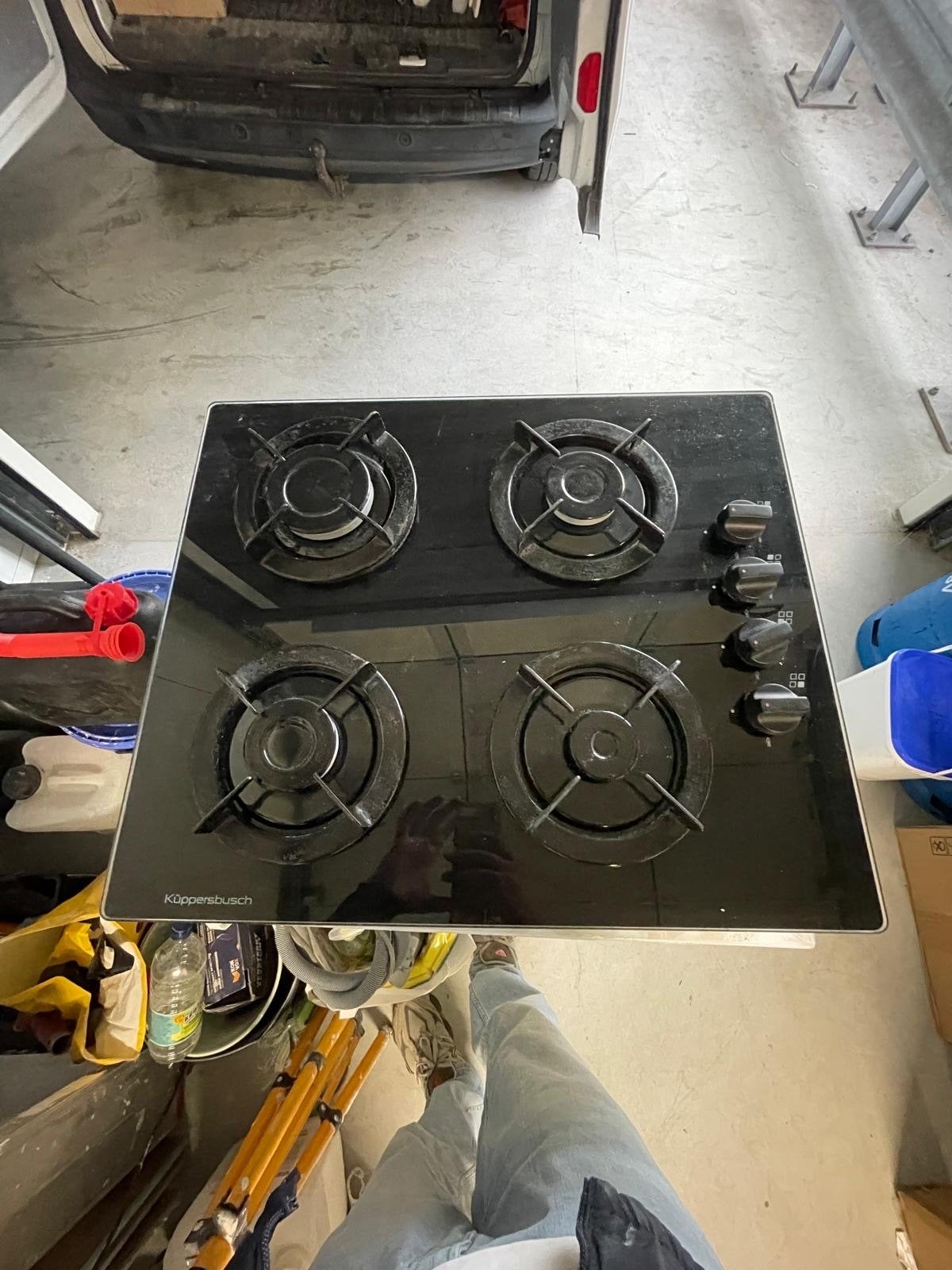 Küppersbusch 4-pits gaskookplaat - Zo goed als nieuw, Ophalen, 4 kookzones, Zo goed als nieuw, Inbouw