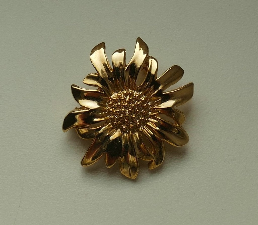 Broche, goudkleurig, vintage, Sieraden, Tassen en Uiterlijk, Broches, Overige materialen, Minder dan 4 cm, Ophalen of Verzenden