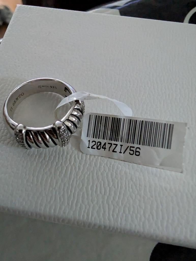 Ti Sento ring mt 56, Ophalen of Verzenden, 17 tot 18, Dame, Zilver