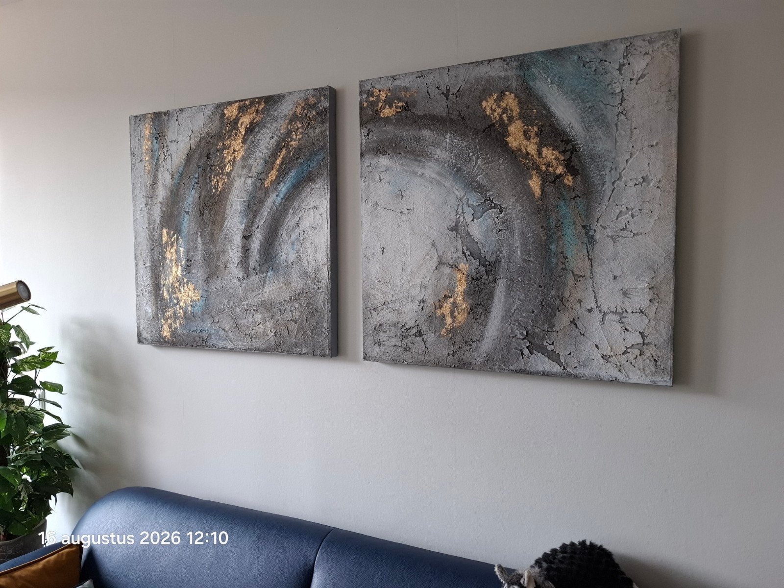 modern, abstract 3d schilderij, 2delen, Ophalen