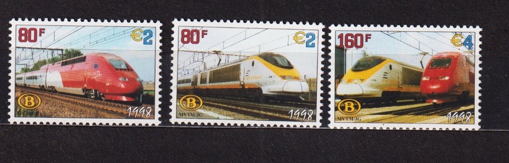 België Spoorwegvignetten 1998 TRV6-8 **, Ophalen, Postfris, Treinen, Postfris