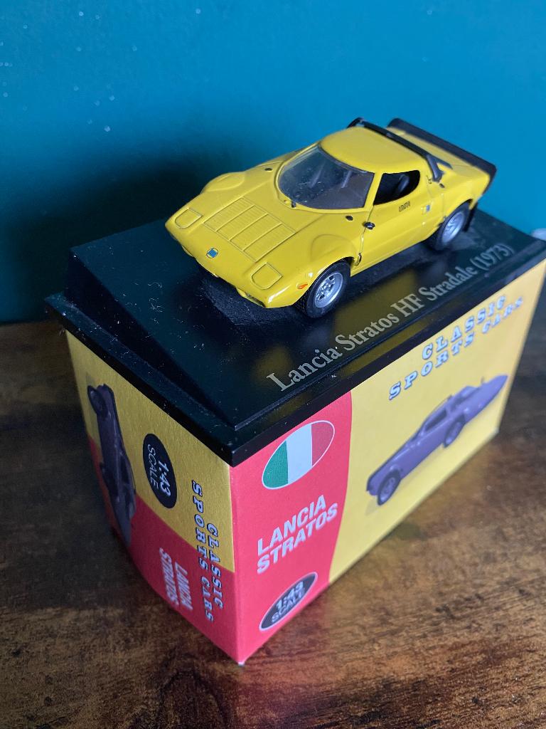 Lancia stratos geel 1:43, Hobby en Vrije tijd, Modelauto's | 1:43, Ophalen of Verzenden, Nieuw, Auto, Overige merken