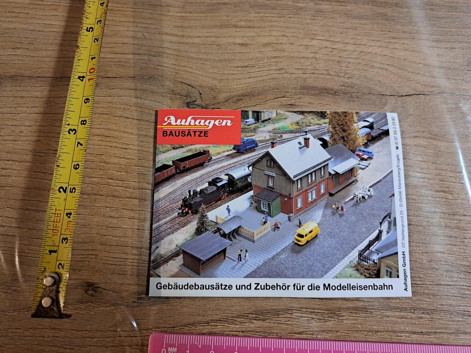 Sticker Auhagen bausätze diorama treinstation klein, Ophalen of Verzenden, Zo goed als nieuw, Bedrijf of Vereniging