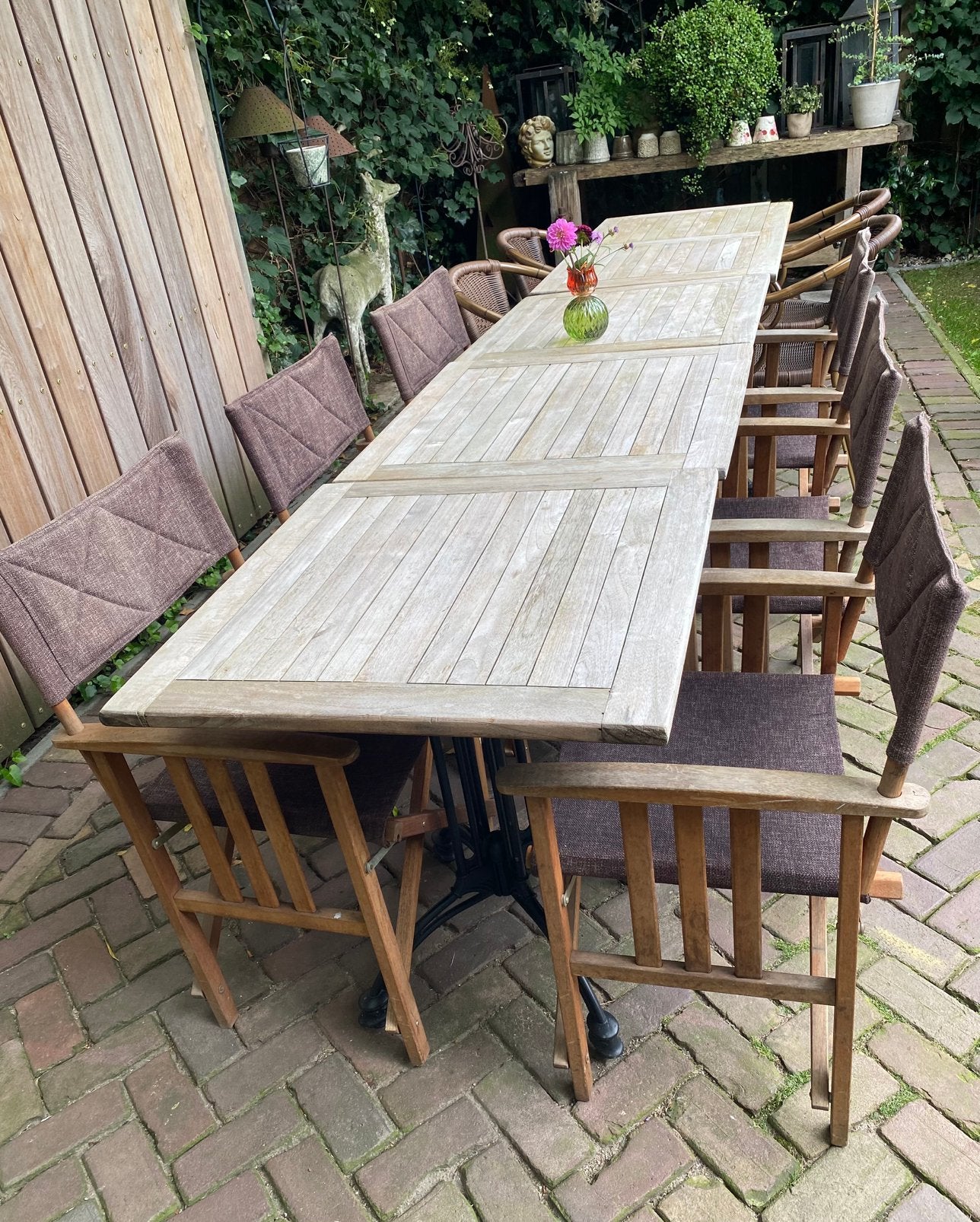 6 x regisseur tuinstoel, Tuin en Terras, Ophalen, Gebruikt, 6 zitplaatsen, Tuinset