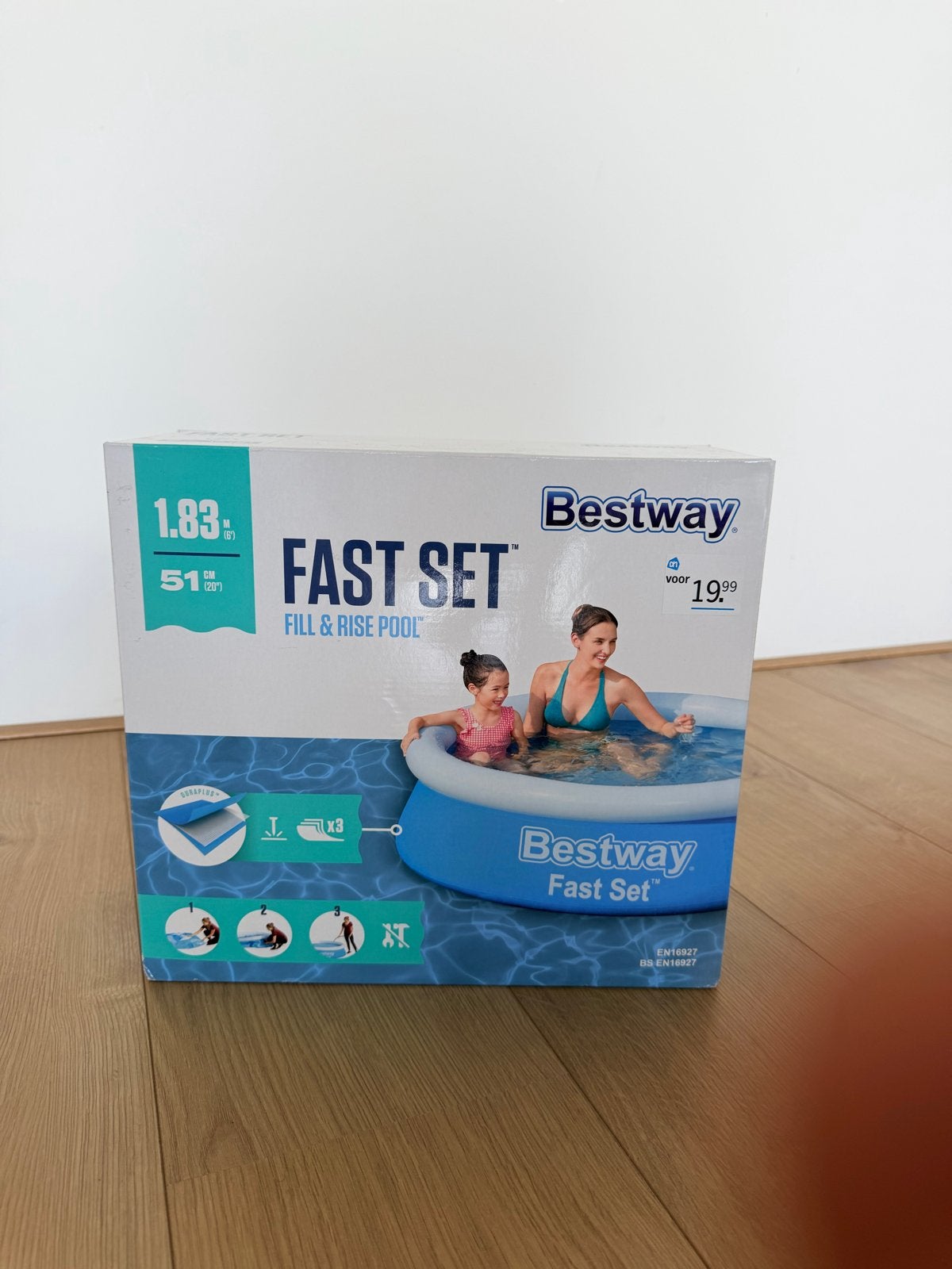 Bestway Fast Set Opzetzwembad - Nieuw in doos, Minder dan 80 cm, Rond, Nieuw, Ophalen of Verzenden