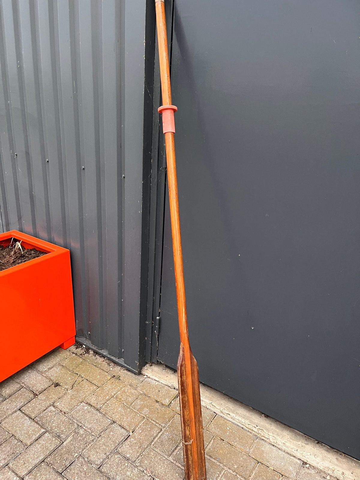 Houten peddel voor boot of decoratie, Ophalen, Gebruikt, Enkelbladige peddel