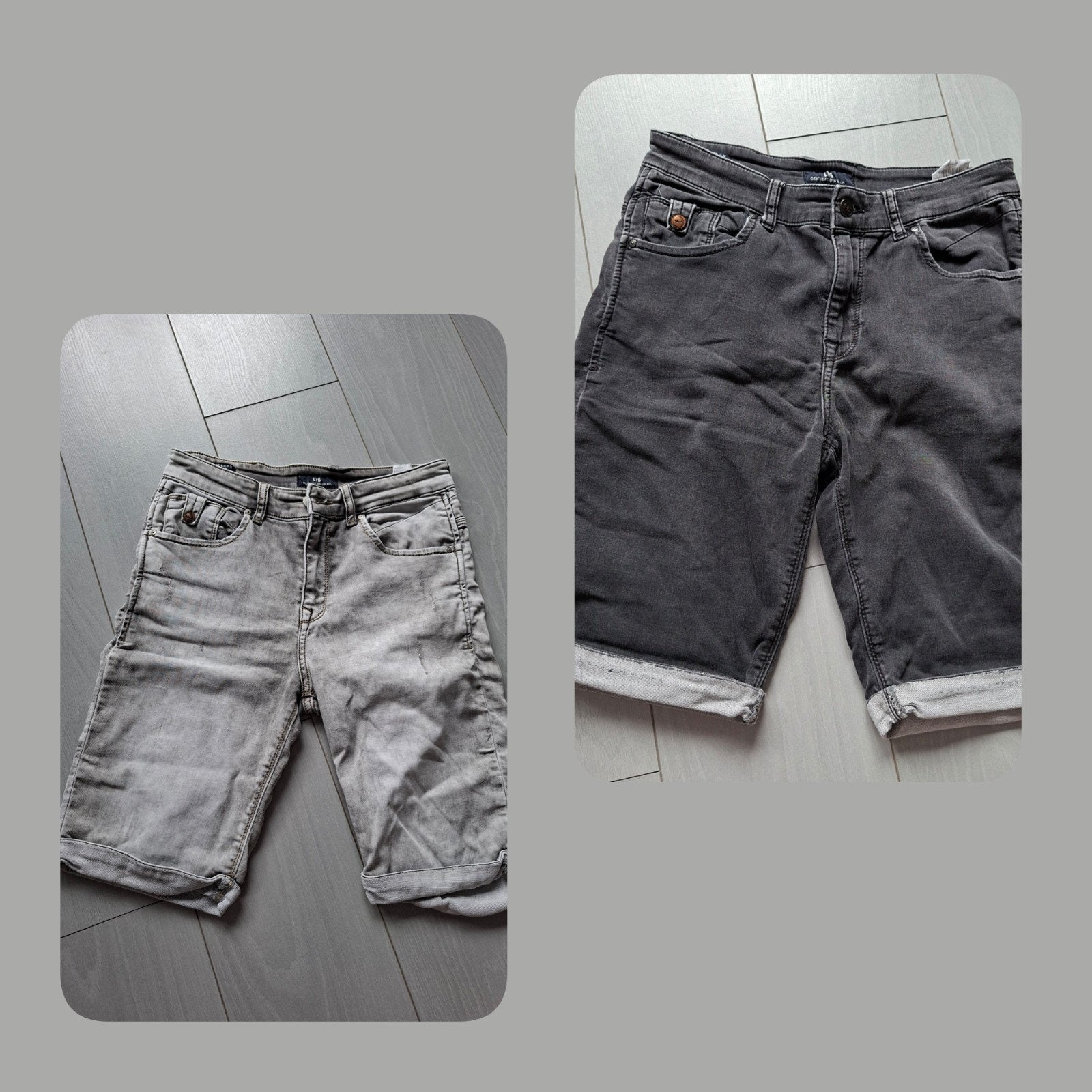 2x jeans short LTB mt 176 met verstelbaar taille elastiek, Kinderen en Baby's, Broek, LTB, Ophalen of Verzenden, Zo goed als nieuw
