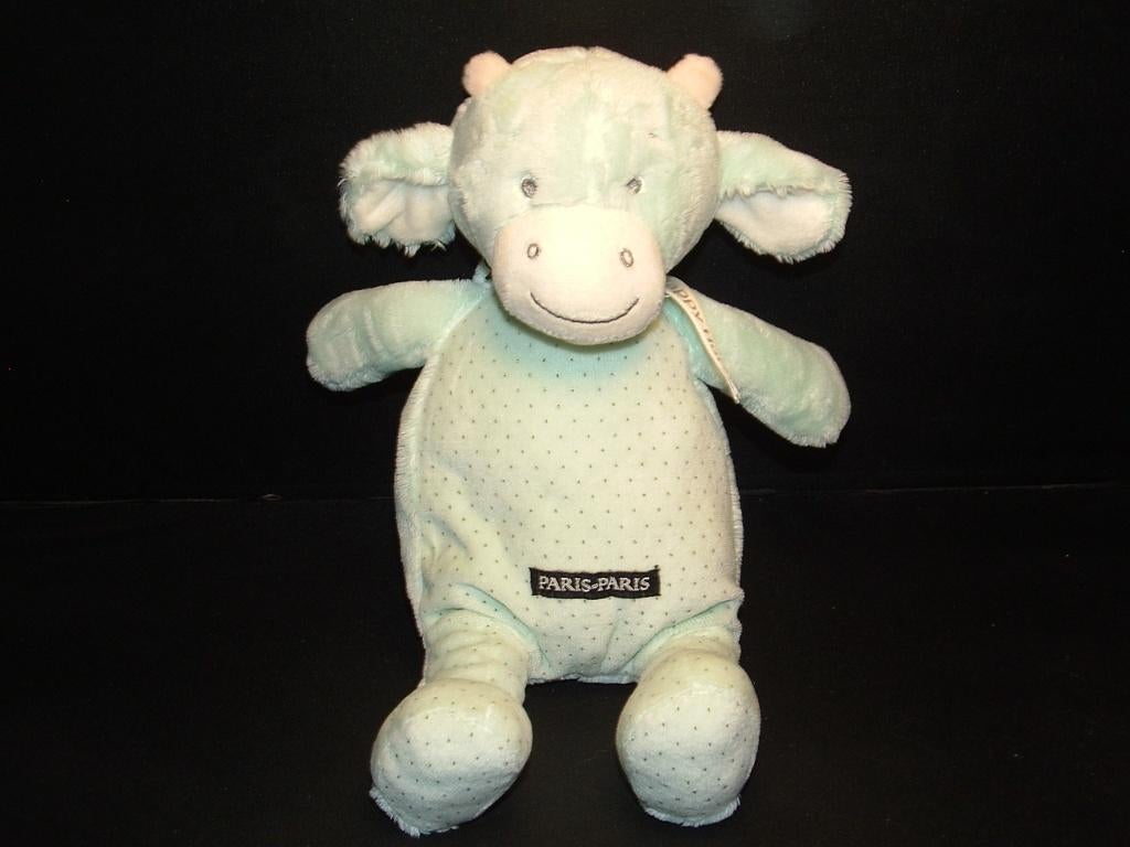 HAPPY HORSE KOE COW CLAIRE PLUCHE MINTGROEN MET VELOURS, Ophalen of Verzenden, Nieuw, Koe, Wasbaar