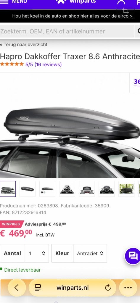 Dakkoffer, Ophalen, Gebruikt, BMW