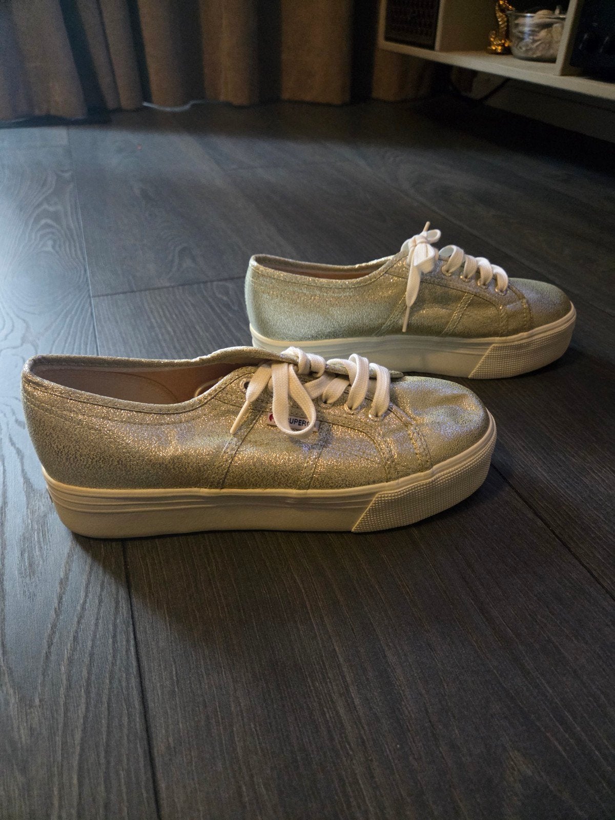 superga sneakers glitter, Ophalen of Verzenden, Superga, Groen, Sneakers of Gympen