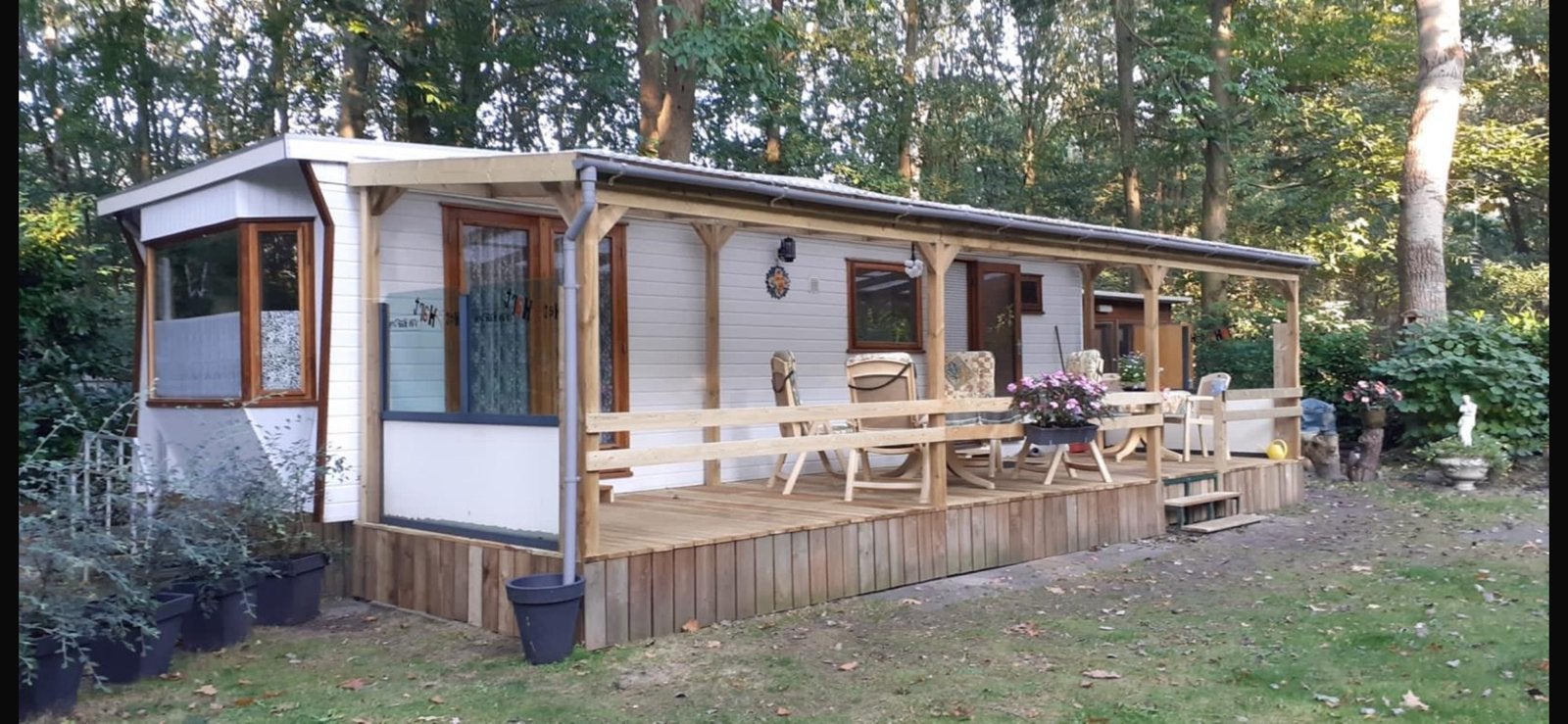 Stacaravan chalet boshuisje airco te koop met staanplaats, Eén persoon, Ticket of Toegangskaart