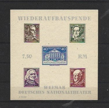 Duitsland Thuringen blok 3Ax postfris c.w 25 euro, Ophalen of Verzenden, BRD