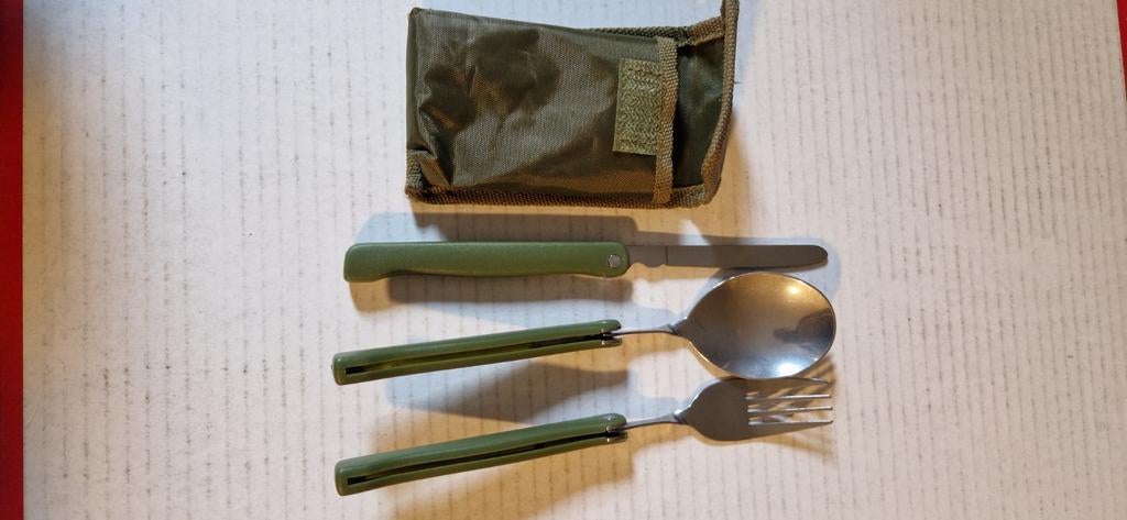 Compacte kampeerbestekset met etui, Ophalen of Verzenden, Nieuw