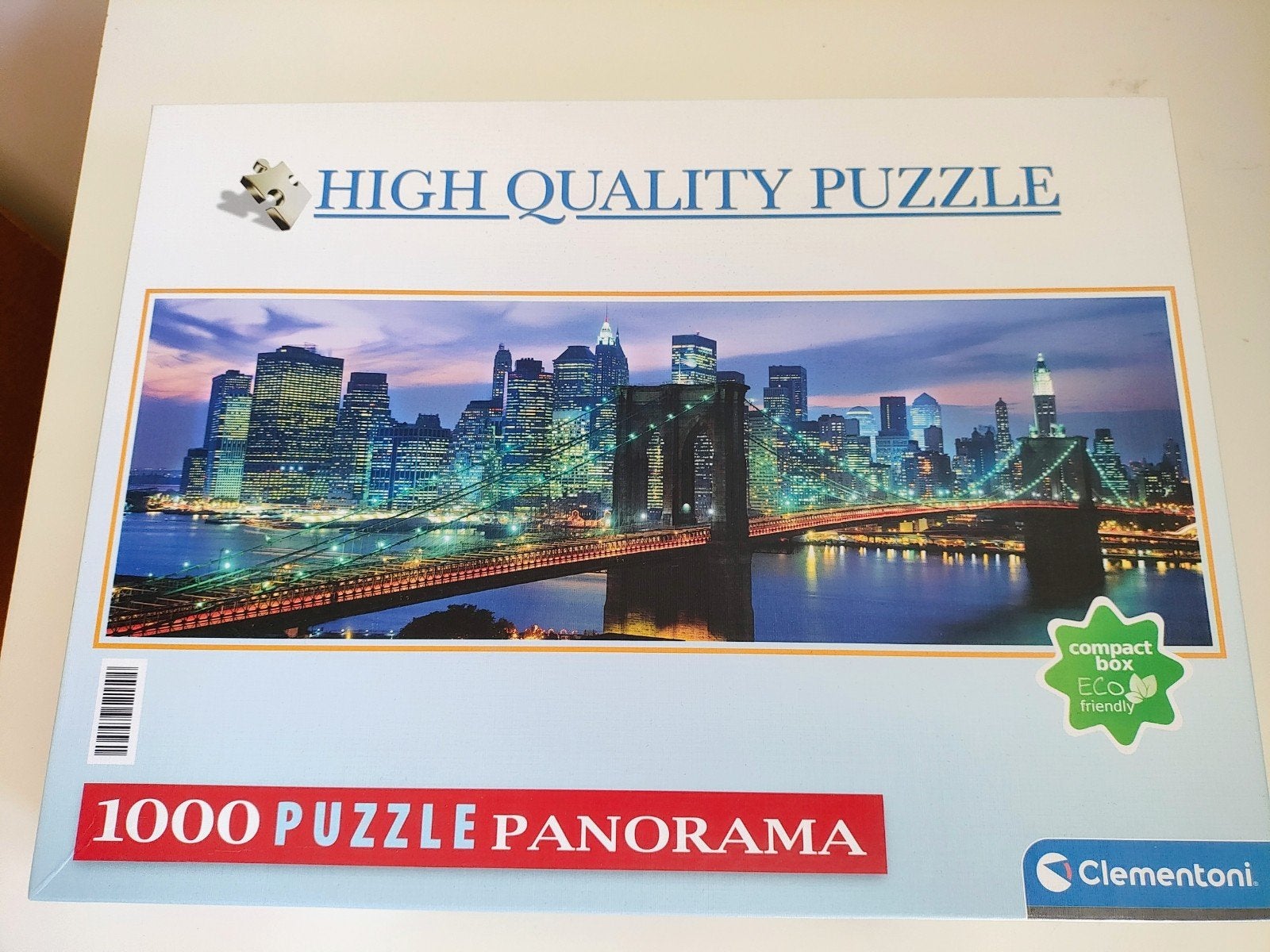 Clementoni Puzzel 1000 stukjes Manhattan Skyline Avond, Hobby en Vrije tijd, Ophalen of Verzenden