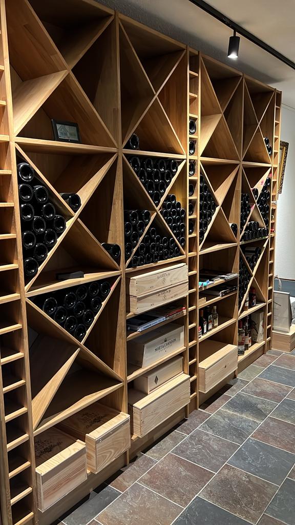 Demontabele Wijnkast van Deens Eikenhout (Exaro), Huis en Inrichting, Woonaccessoires | Wijnrekken, Ophalen of Verzenden, Zo goed als nieuw