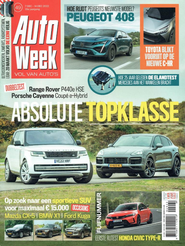 Autoweek 2022 nr. 49 (o.a. Porsche Cayenne & Range Rover), Verzenden, Gelezen, Algemeen