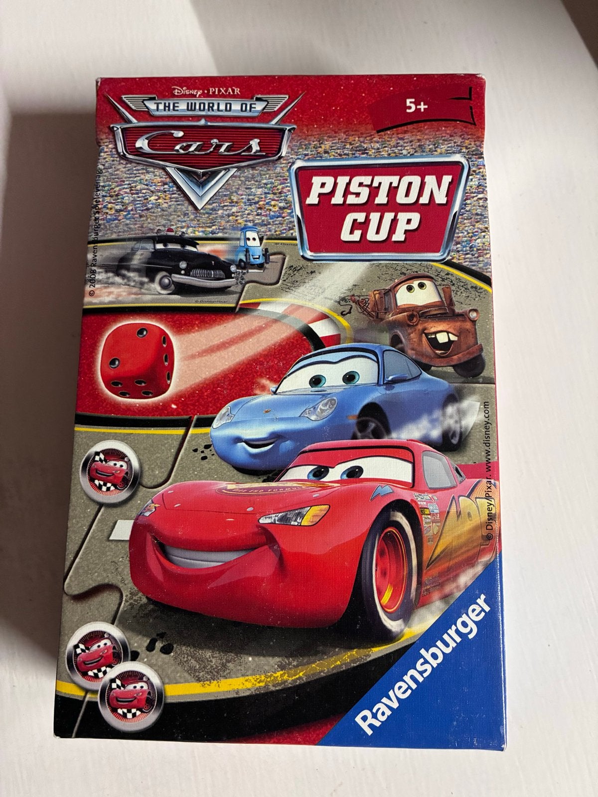 Disney Pixar Cars Piston Cup Bordspel Ravensburger, Drie of vier spelers, Ophalen of Verzenden, Gebruikt