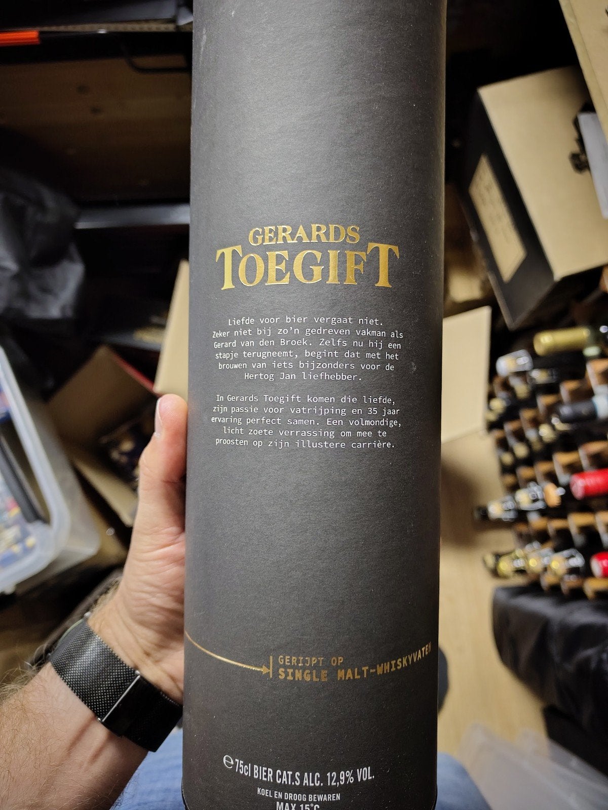 Hertog Jan Vatgerijpt Gerards Toegift 2x + koker en poster, Ophalen of Verzenden, Nieuw, Flesje(s), Hertog Jan
