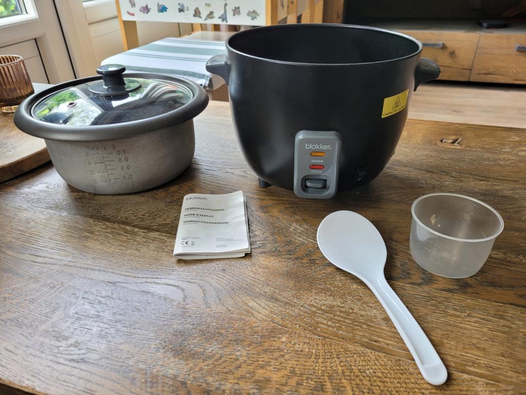 Blokker Rijstkoker met accessoires - Zo goed als nieuw, Witgoed en Apparatuur, Ophalen of Verzenden, Zo goed als nieuw
