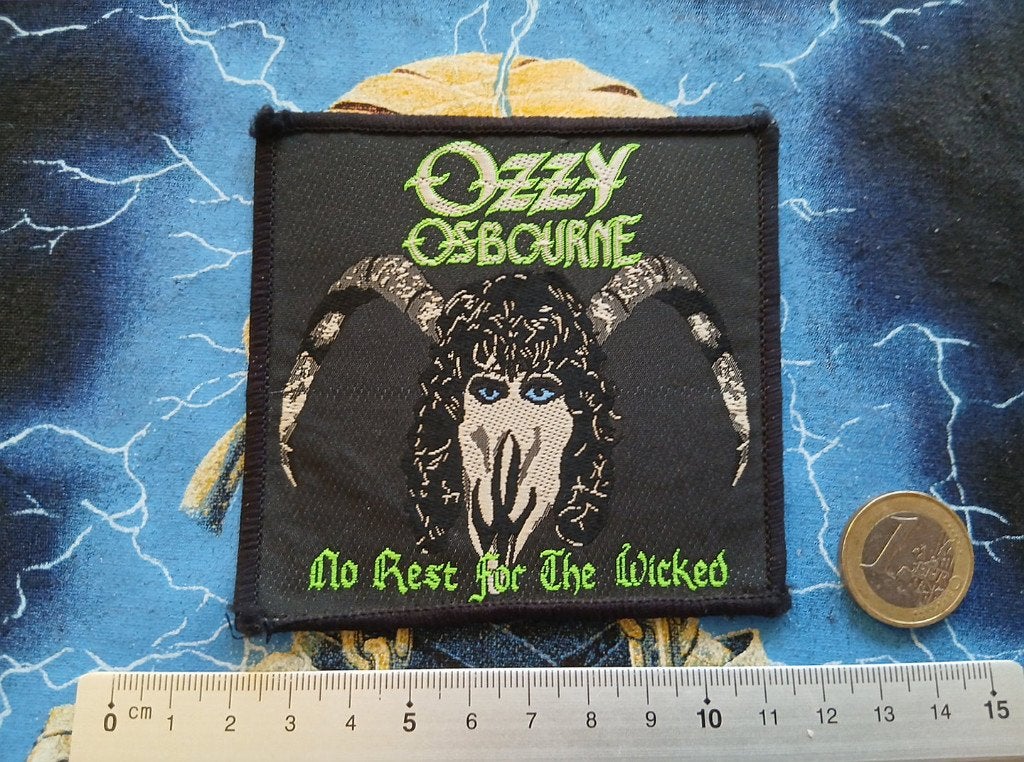 OZZY OSBOURNE vrij mooie zeldzame vintage 1988 PATCH 15, Verzenden, Nieuw, Kleding