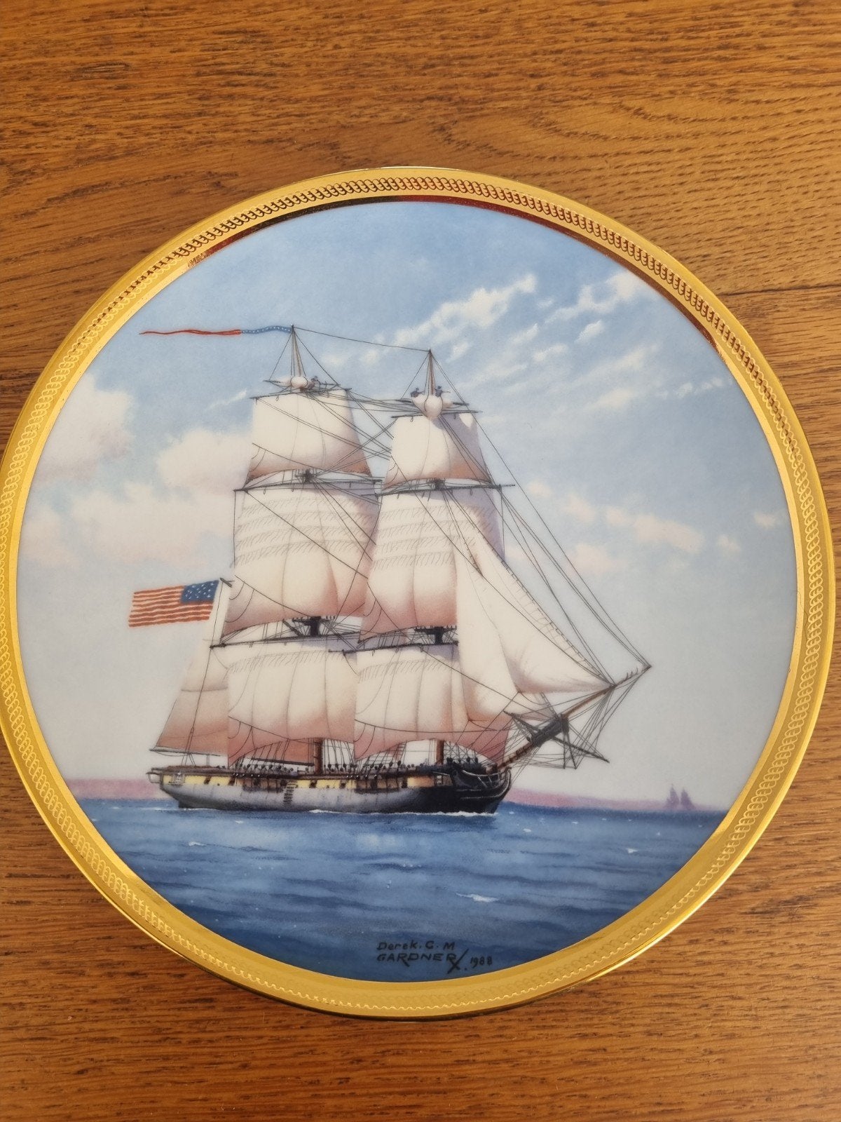 Franklin Mint Porseleinen Bord 'Enterprise' - Schepen, Ophalen of Verzenden