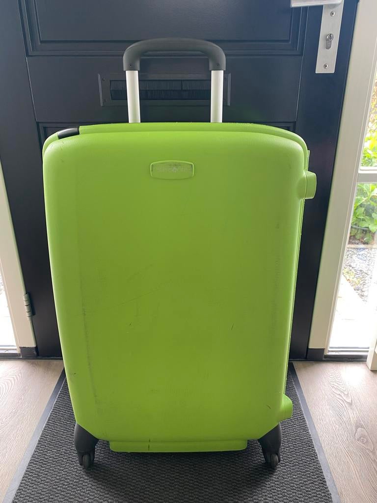 Samsonite Koffer Groen - Handig en Duurzaam, Ophalen, 40 tot 60 cm, 30 cm of meer, Gebruikt