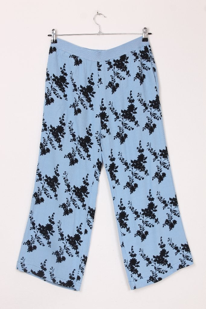 Zomer! Gebloemde broek Samsoe & Samsoe maat 40, Maat 38/40 (M), Blauw, Ophalen of Verzenden, Zo goed als nieuw