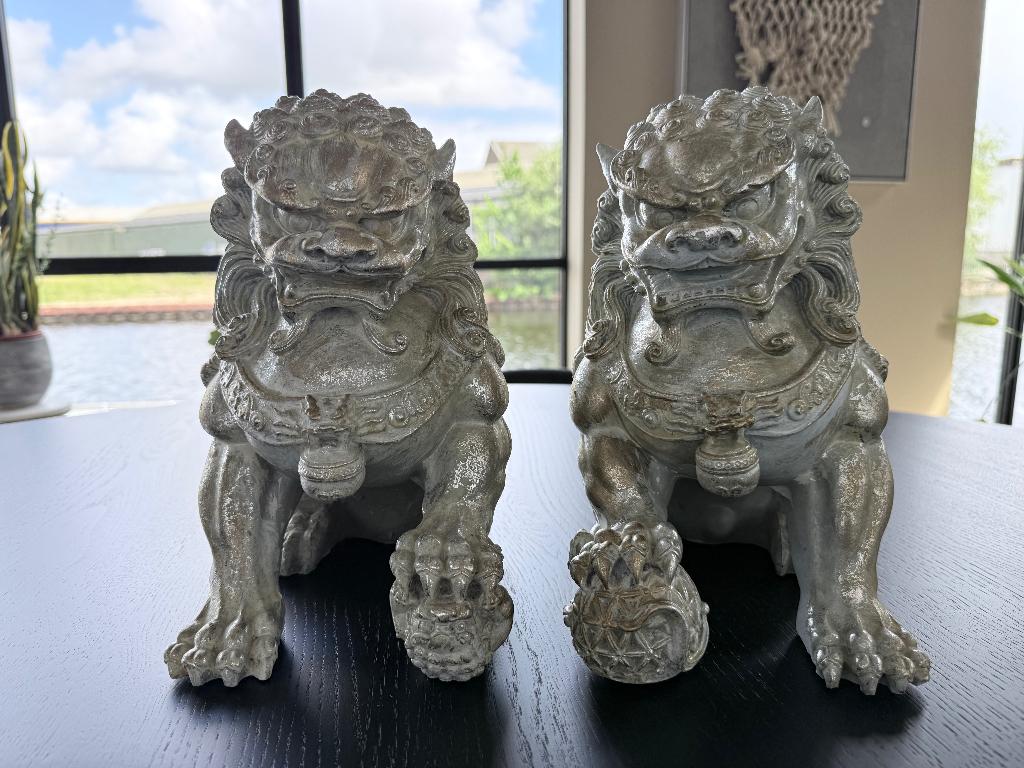 Set Chinese Foo Dogs / tempelleeuwen – Feng Shui beschermers, Antiek en Kunst, Ophalen