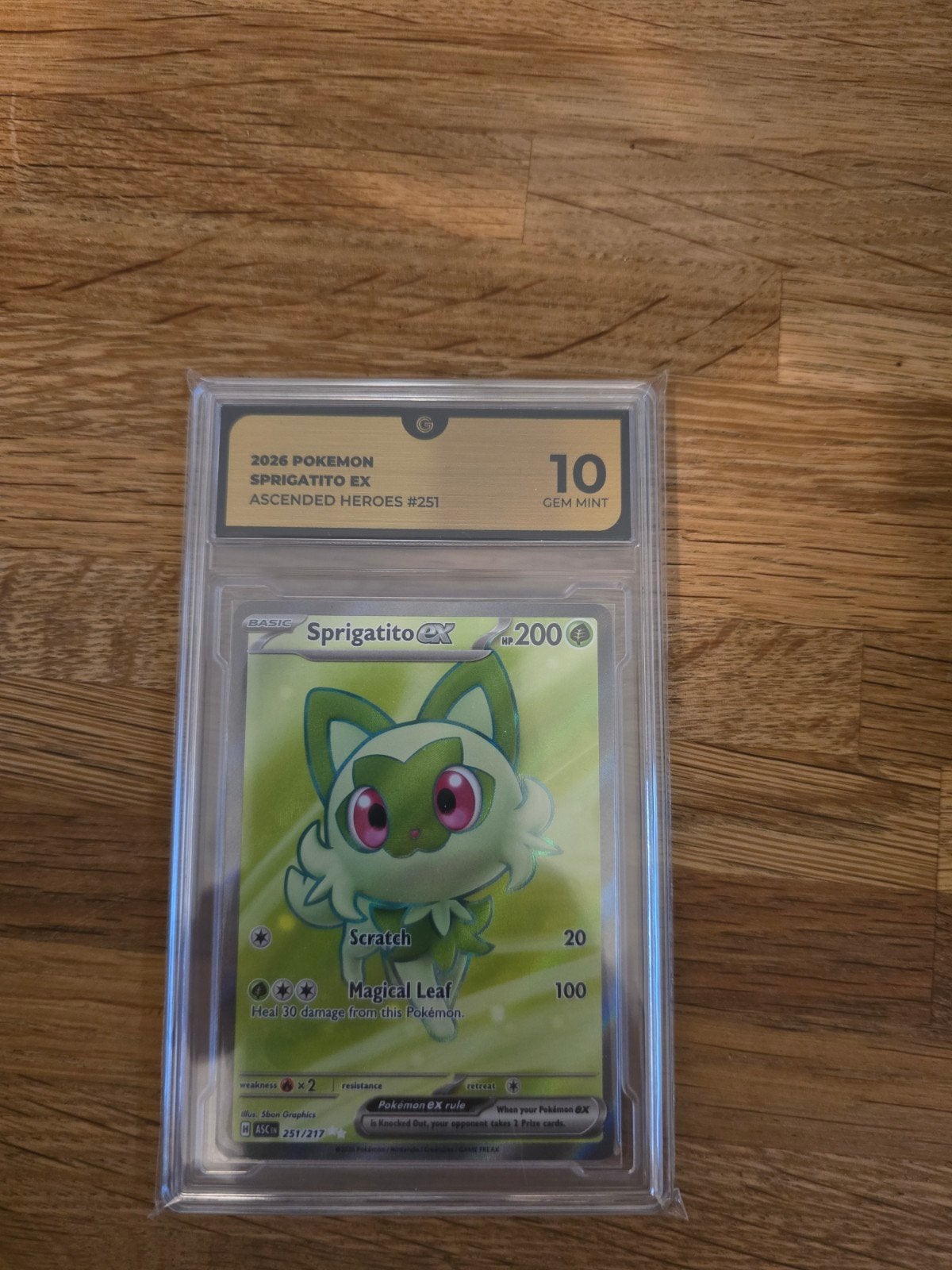 Sprigatito ex 2026 Pokemon Ascended Heroes #251 Gem Mint 10, Ophalen of Verzenden, Nieuw, Losse kaart