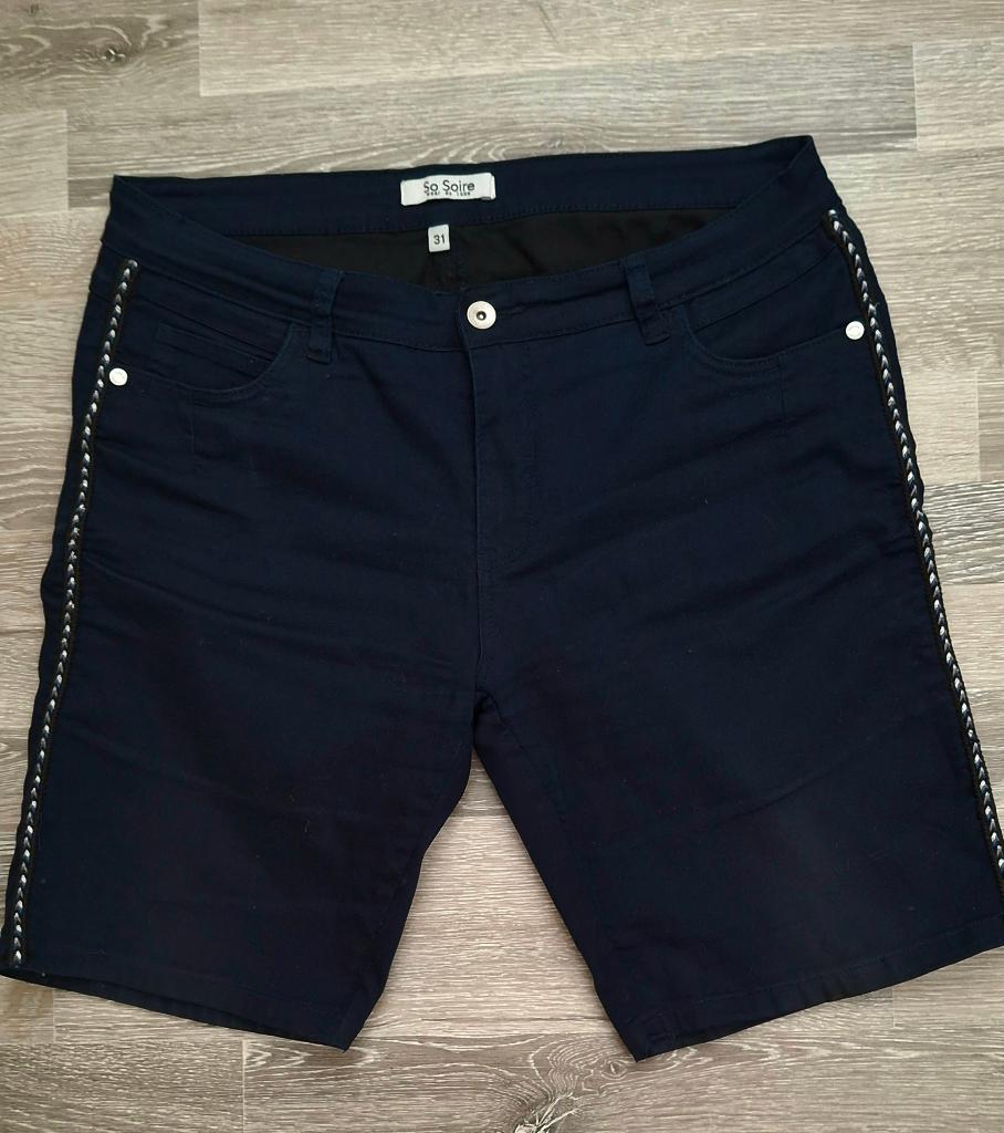 So Soire korte broek, 31, blauw, Maat 38/40 (M), So Soire, Kort, Blauw