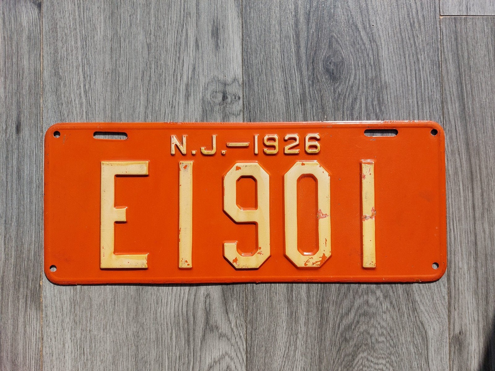Kenteken 1926 New Jersey USA Nummerplaat Nummerbord, Ophalen of Verzenden, Gebruikt, Auto's
