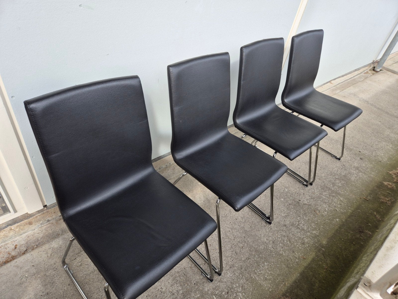 4x eethoek stoel Ikea, Huis en Inrichting, Stoelen, Ophalen, Kunststof, Gebruikt, Zwart