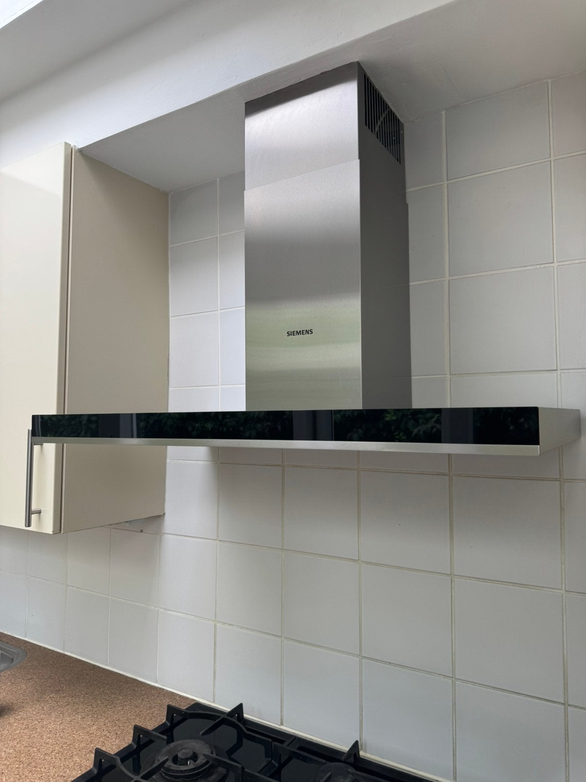 Siemens iQ300 Design Afzuigkap 90 cm – LC97BHM50, Ophalen, Wandschouwkap, Zo goed als nieuw, 600 tot 800 m³ per uur