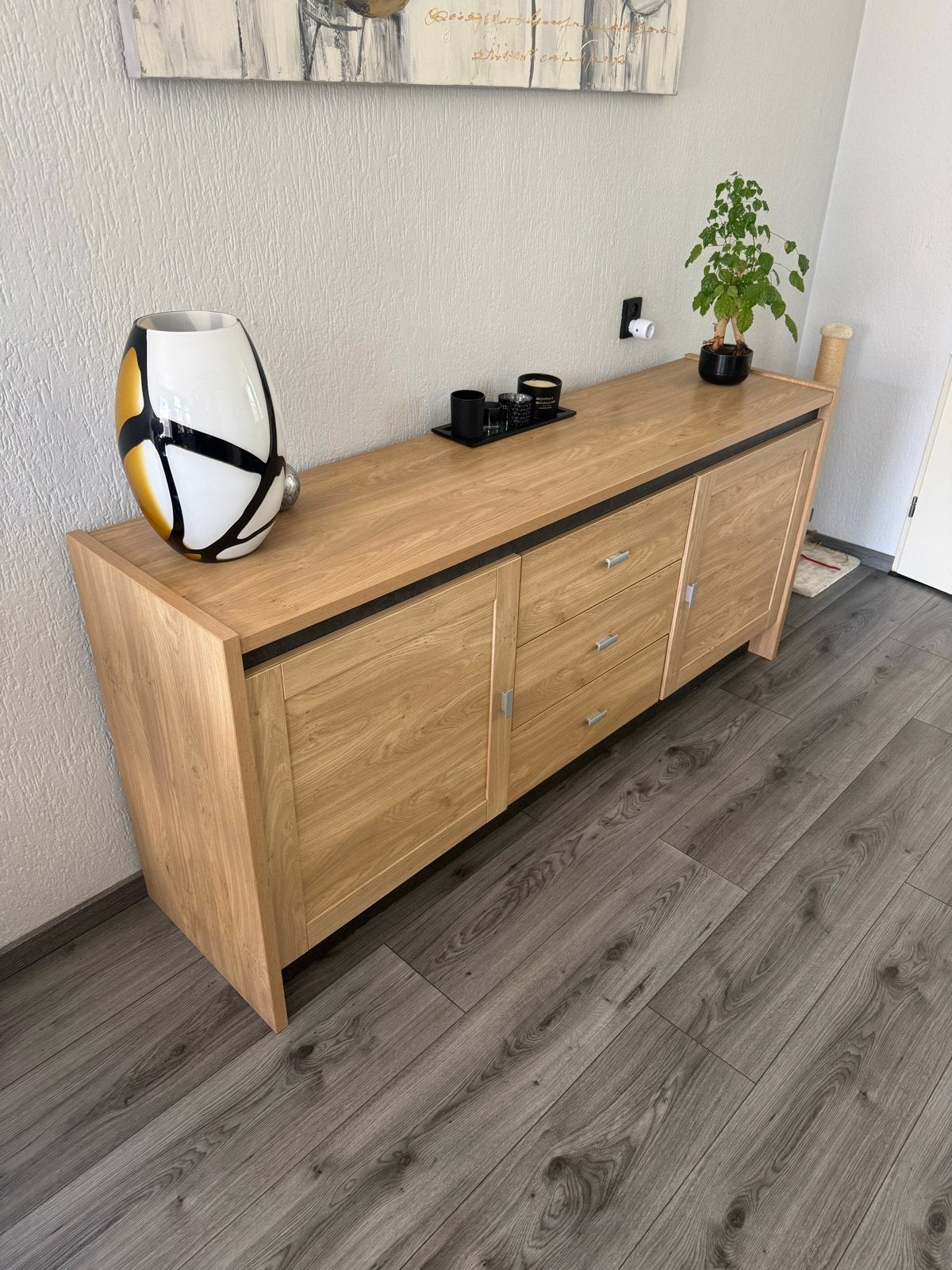 Stijlvol dressoir met lades en deuren - Zo goed als nieuw, Ophalen, 150 tot 200 cm, Eikenhout, Zo goed als nieuw